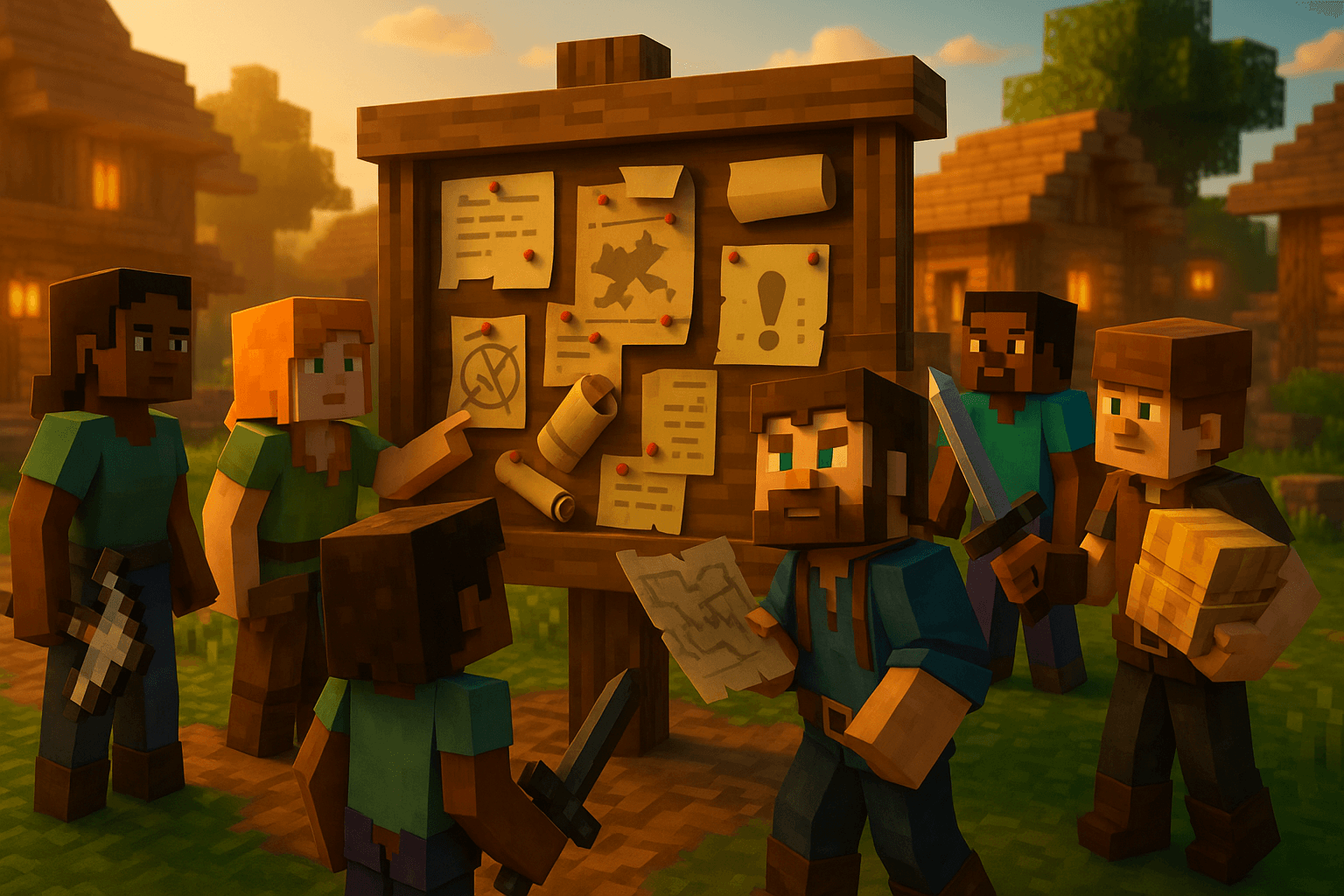 Community members completing various quests