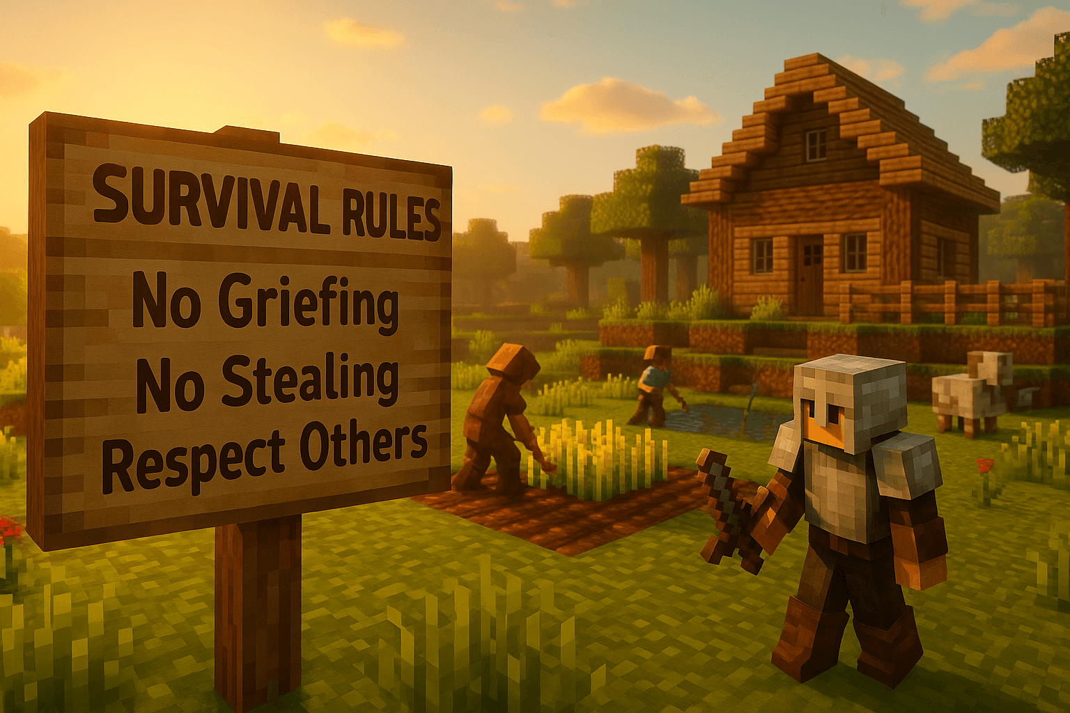 Survival Minecraft Rules banner